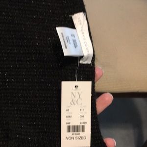 Women NY&Company Black Shimmery Scarf (NWT)